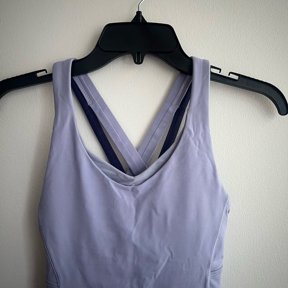 Lululemon Stash N Run Berry Mist Blue Running Strappy Tank Top - Picture 4 of 10